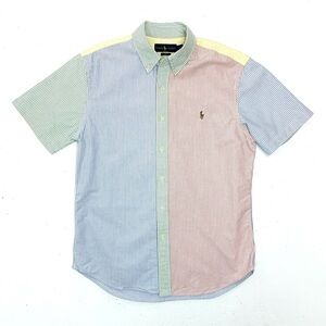 Polo Ralph Lauren Striped Oxford Fun Shirt Slim Fit Size L Short Sleeve Buttoned